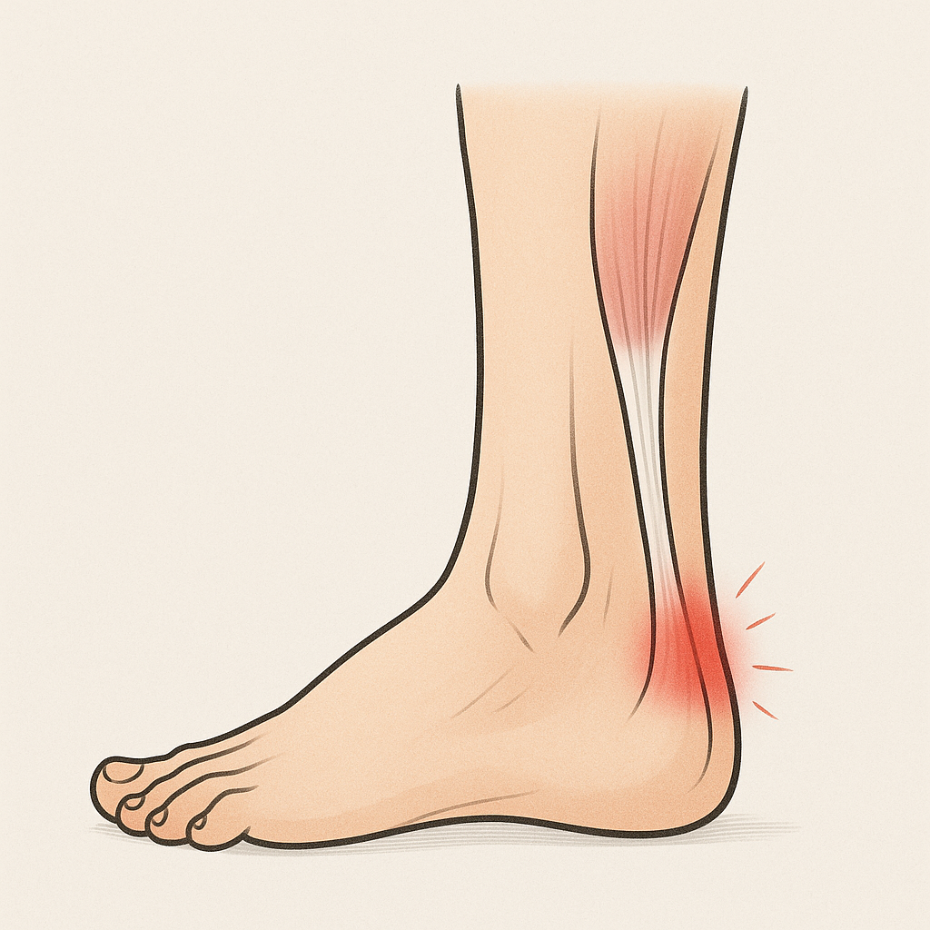 fot hälseneinflammation hälsena smärta