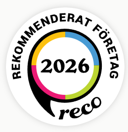 Vi är Rekommenderat företag 2026 på Reco🎉